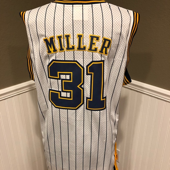 reggie miller throwback jersey mitchell and ness